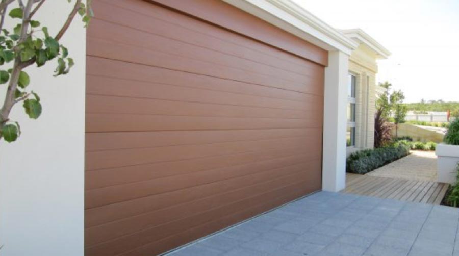Perth brown sectional garage door