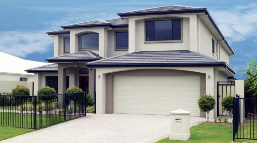 white sectional garage door