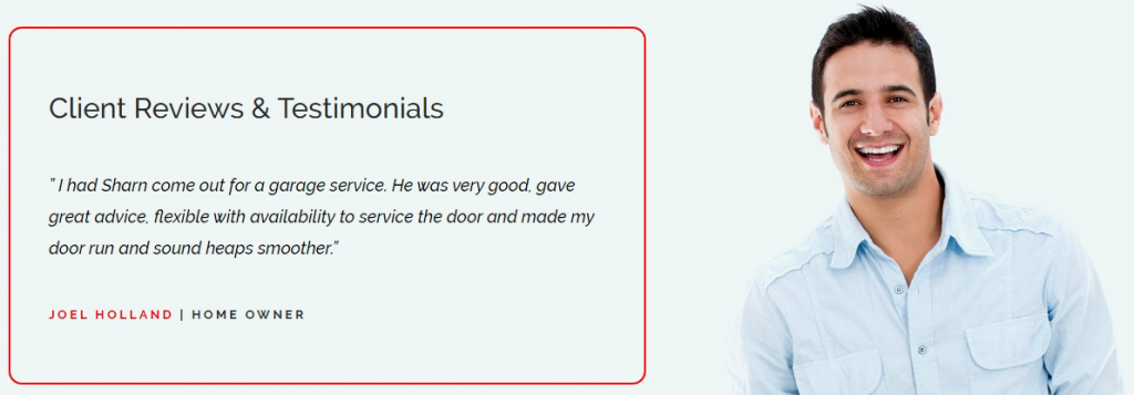 Happy Customer review #1 for A Grade Garage Doors